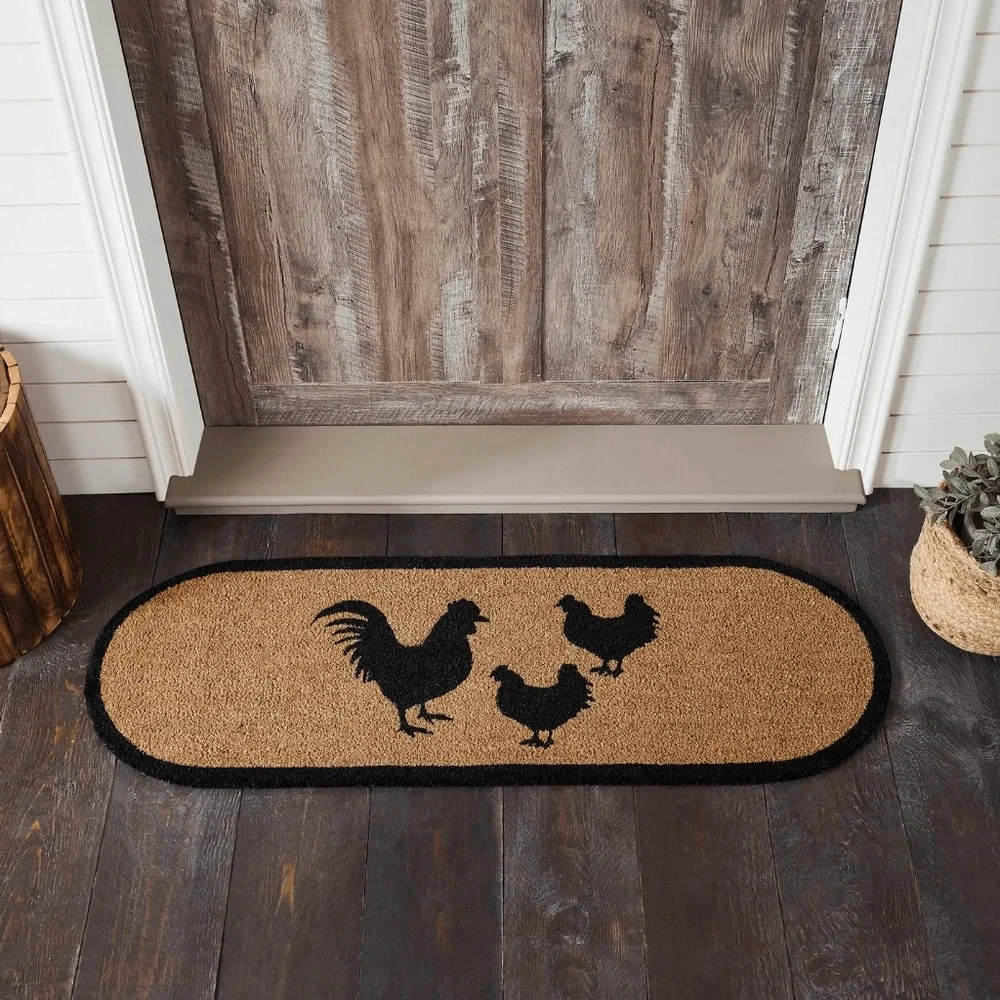VHC Down Home Rooster & Hens Coir Mat